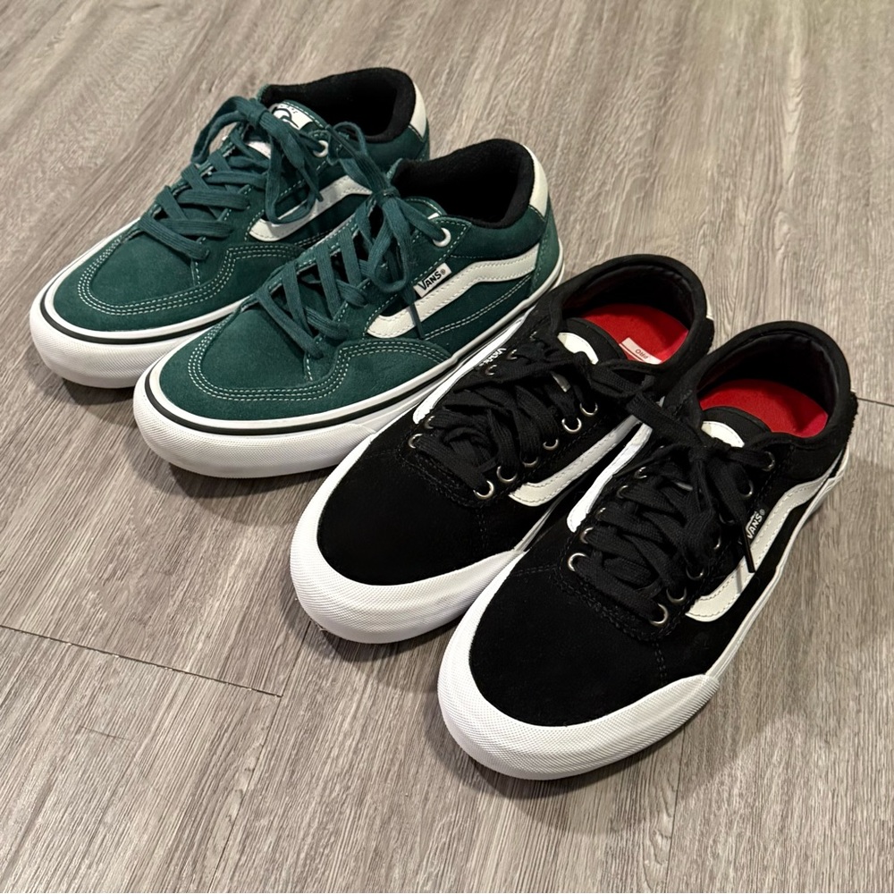 Vans Green and Black Classic Sneakers